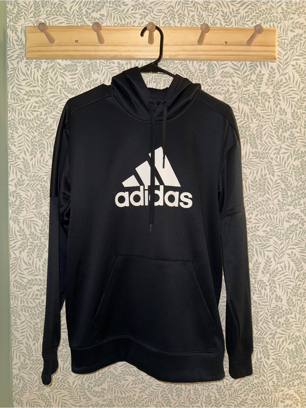 Adidas Men’s Black Logo Hoodie Pullover